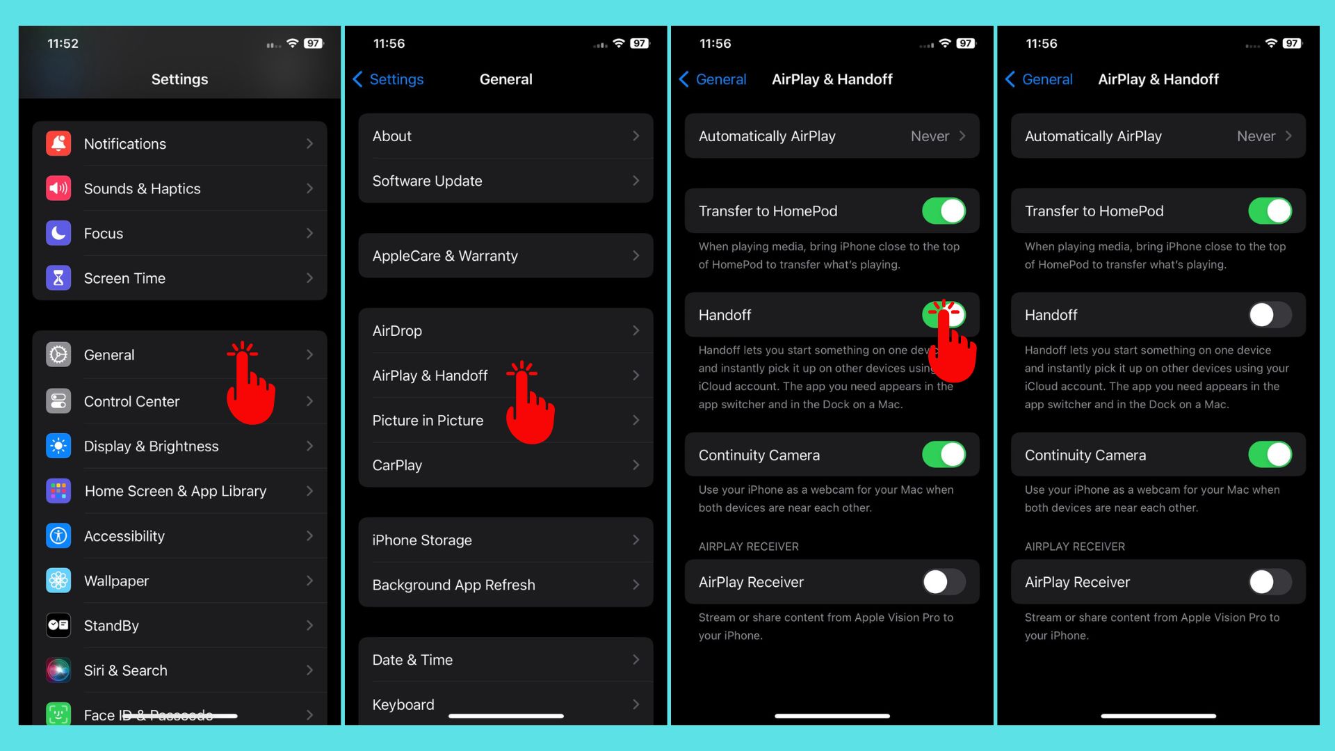 Steps on how to turn off Handoff on your iPhone